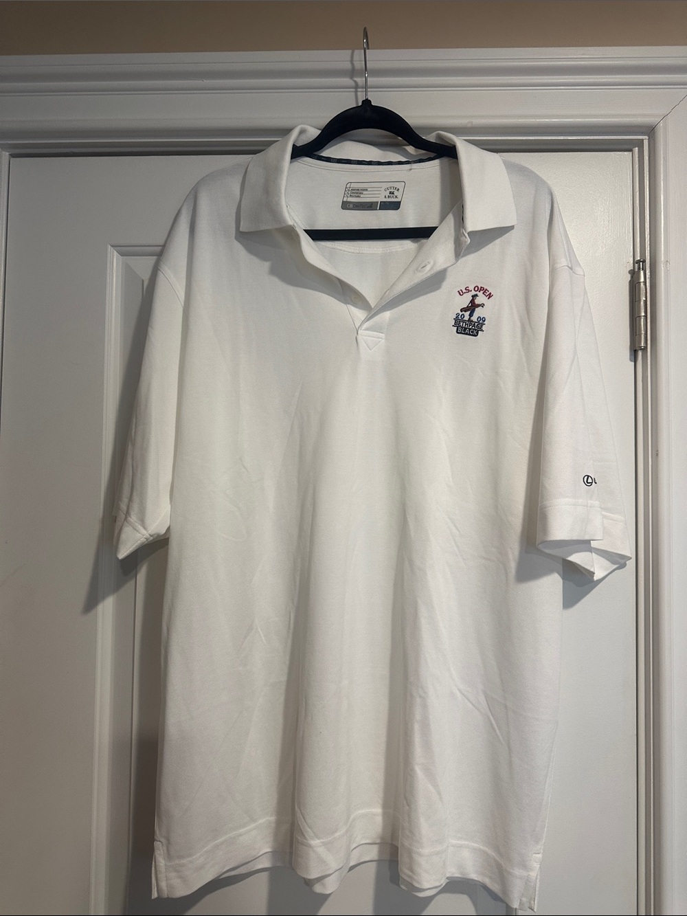 Cutter & Buck White Polo with US Open Chest Embroidery